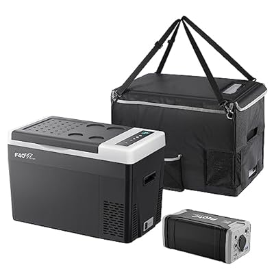 F40C4TMP Bundle - 3 Items: 30 Quart Portable Refrigerator, 30 Quart Insulated Protective Cover and 220Wh Portable Power Station