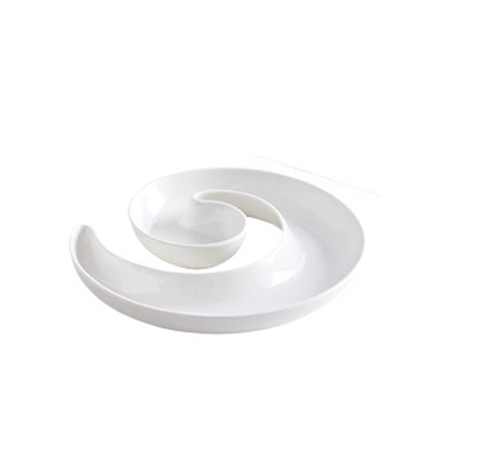 JTKSSCS Ceramic Plates White Ceramics Creative Interesting Dim Sum Plate Nut Partition Fruit Dinner Plate Christmas Dishes Dessert(Color1)