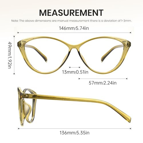 Image of Cyxus Cat Eye Blue Light Glasses for Women Reduce Eye Strain 8246 | UV Protection, Eye Protection, Ideal for Office Work or Daily Wear