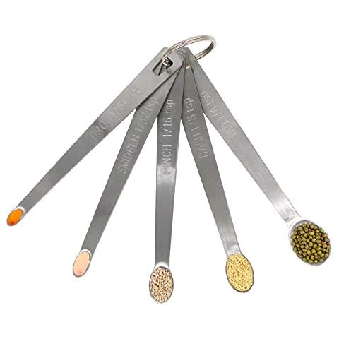 BERYLER 1Pack Mini Measuring Spoons Set, Heavy Duty Stainless Steel Teaspoon for Cooking and Baking, Suitable for Small Amount of Dry or Liquid Ingredients and Spices Cover