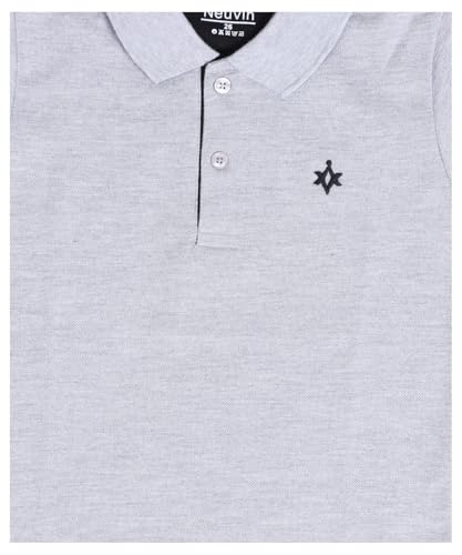 Image of Boys Cotton Polo T-Shirt Regular Fit Half Sleeve Plain Collar T-Shirt, Soft Breathable Casual Wear