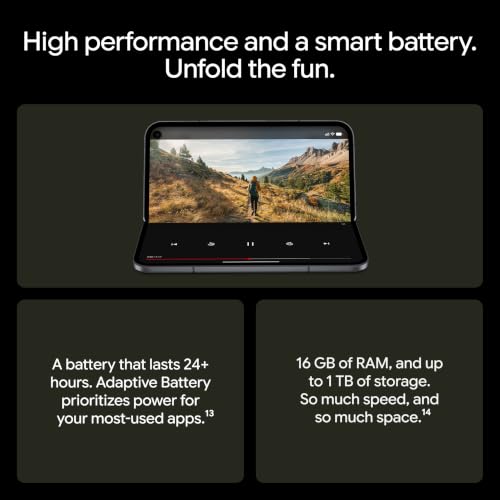 Image of Google Pixel 11 Pro Fold - Obsidian - 1 TB with $350 Amazon Gift Card