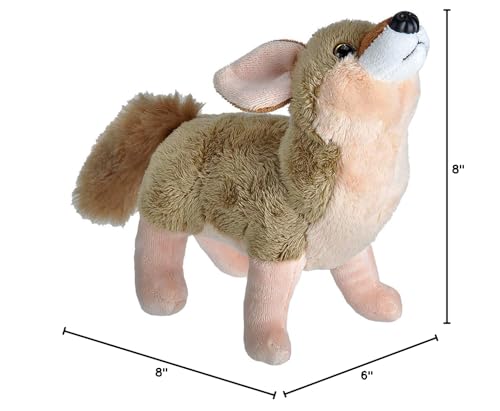 Wild Republic Wild Calls Coyote, Authentic Animal Sound, Stuffed Animal, Eight Inches, Gift for Kids, Plush Toy, Fill is Spun Recycled Water Bottles, 6" (23313) - Image 2