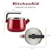 KitchenAid Teakettles Enamel-on-Steel Stovetop Whistling Teakettle, Induction Ready, Stainless steel Lid, 2 Quart - Empire Red