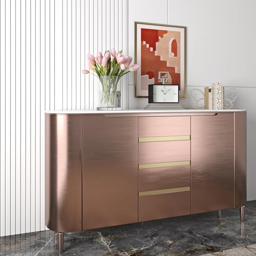 Papier peint brossé or rose effet métal chic Livelynine - 4