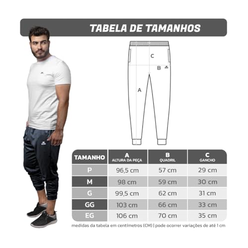 Calça Jogger Esportiva Masculina Muvin - Conforto Térmico - Secagem Rápida - Ajustável na Cintura -