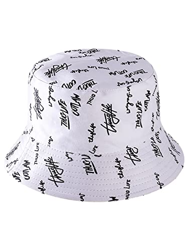 Image of Packable Reversible Printed Bucket Hat Unisex for Men Women Beach Fisherman Cap