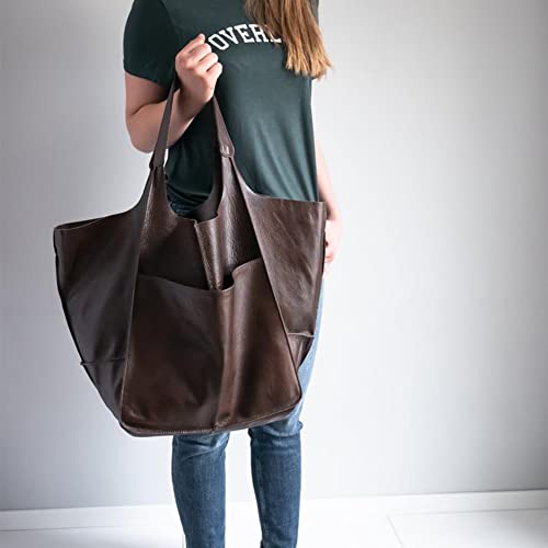 Bolso Hobo Grande de Cuero para Mujer miniatura 7