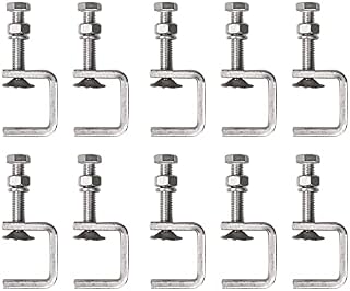 10Pcs Stainless Steel C Clamps Tiger Clamp Woodworking Clamp Heavy Duty C-Clamp Woodworking Welding U Clamps Wood Clamps with Stable Wide Jaw Openings