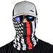 Thin Blue Line & Thin Red Line American Flag Bandana by Hoo-rag - Seamless UV Protection (Red)