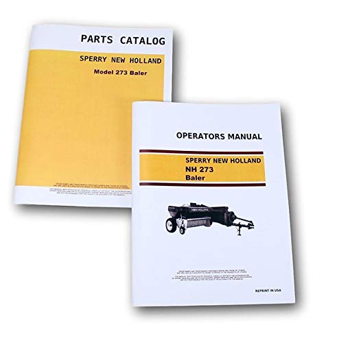 Parts Catalog Operators Manual Set for Sperry New Holland Hayliner Nh 273 Baler Book Maintenance Adjustments More Schematic Exploded Views