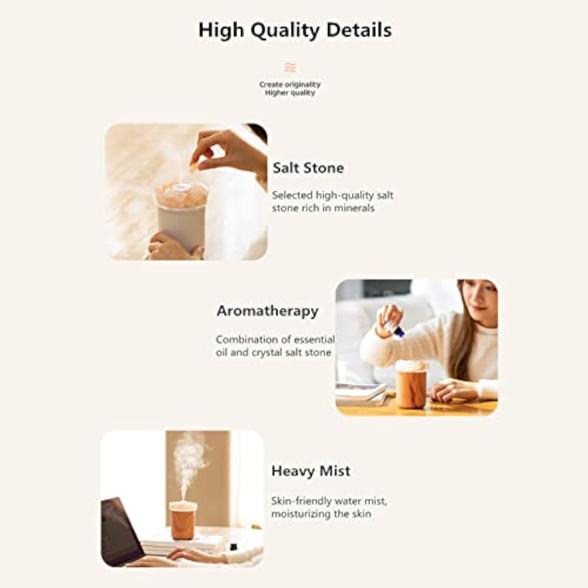 Aromatherapy Himalayan Salt Lamp Mist Humidifier