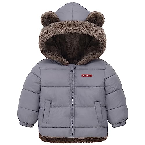 Image of Fairy Baby Infant Baby Winter Coat Cute Teddy Bear Hooded Jacket Warm Fleece Outerwear Windproof Toddler Boys Girl 6M-4T