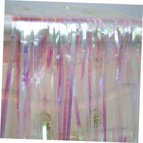 Uonlytech 2 Unidades Cortina De Ouropel Cortinas Metálicas Cortina De Papel Alumínio Pano De Fundo D