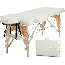 BestMassage Massage Bed Portable Massage Table 24 in Wide Lash Bed Heigh Adjustable 2 Folding with Non-Woven Bag for Spa Footmassage Facial CareSpa Tattoo