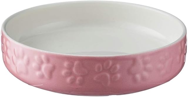 Mason Cash Cat Bowls Bright Coloured Cat Saucer Heavyweight, 13 cm Diameter, Pink