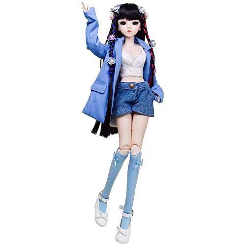 Muñeca BJD articulada 60 cm con ropa y accesorios miniatura 2