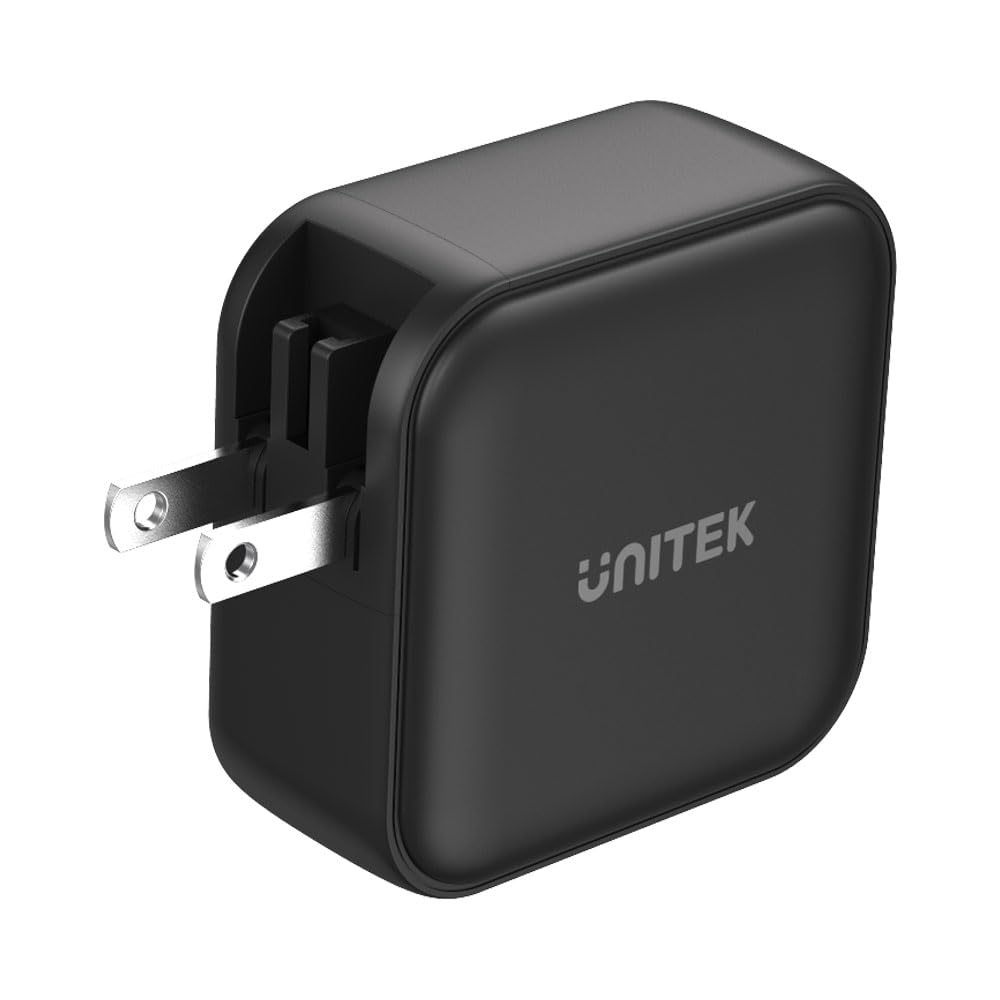 UNITEK CARGADOR TRAVEL QUAD GAN 4 PUERTOS 100W CON USB PD Y QC 3.0 EN NEGRO