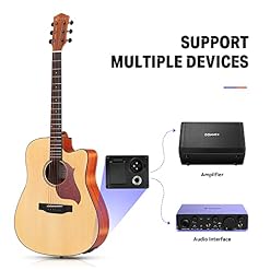 Donner Électro Acoustique Guitare 4/4 Adultes Electro Guitare Folk Debutant 6 Cordes 41Pouces Cutaway avec Housse Tuner… - Les Beatles, Paul McCartney, John Lennon, RIngo Starr, George Harrison Donner Électro Acoustique Guitare 4/4 Adultes Electro Guitare Folk Debutant 6 Cordes 41Pouces Cutaway avec Housse Tuner… – Image 2