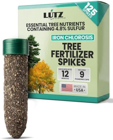 Lutz Corporation Iron Chlorosis Tree Fertilizer Spikes, 125 Pack