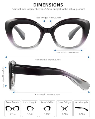 Gafas de lectura mujer ojos de gato para leer en tablet y proteger la vista del ordenador 6