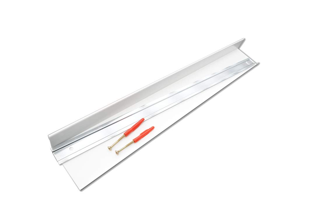 HN Wandboard, Bilderleiste, Bücherleiste, Wandregal aus Metall, Länge Wandboard:118 cm, Farbe Wandboard:Weiß Seidenmatt