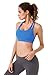 QUEENIEKE Women's Light Support Double-T Back Wirefree Pad Yoga Sports Bra Size S Color Blue