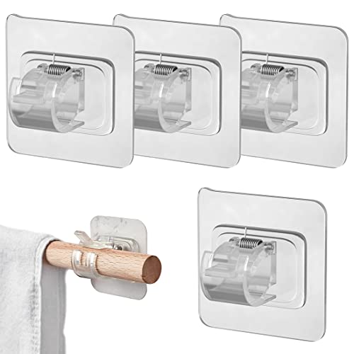 XPE 4 PCS barra cortinas sin taladrar soporte barra cortina sin taladrar soporte cortina sin taladro colgar cortinas sin taladrar barra cortina sin taladrar gancho de palo de cortina
