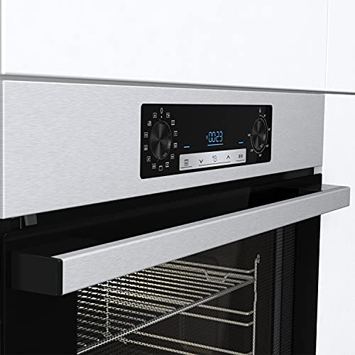 Hisense BSA65226PX, Forno Multifunzione Termoventilato, Cavità XXL 77L, Auto Pulizia Pirolitica, 13 funzioni di cottura, 3 programmi con aggiunta Vapore, Funzione pizza 300°C, Cottura AirFry - 3