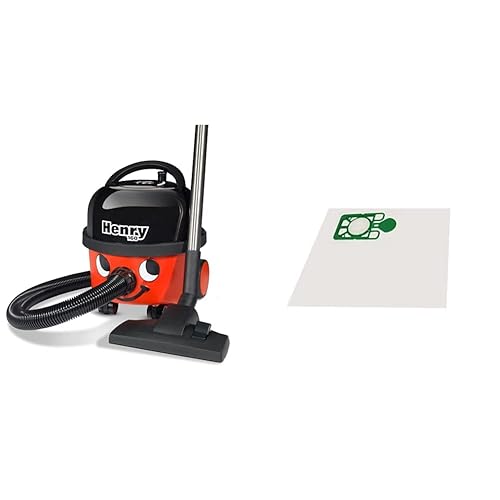 NaceCare Paquete de bolsas de filtro desechables NVM-1CH HepaFlo' de envase, color rojo y numático y las aspiradoras Henry Micro HVR200M