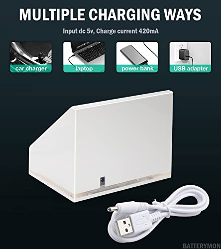 Batterymon Dual Charging Station Dock + 2Pcs 2800Mah Rechargeable Battery Pack For Wii/Wii U Remote Game Conroller, Controller Charger Kit With Usb Cable And Batteries thumb #4