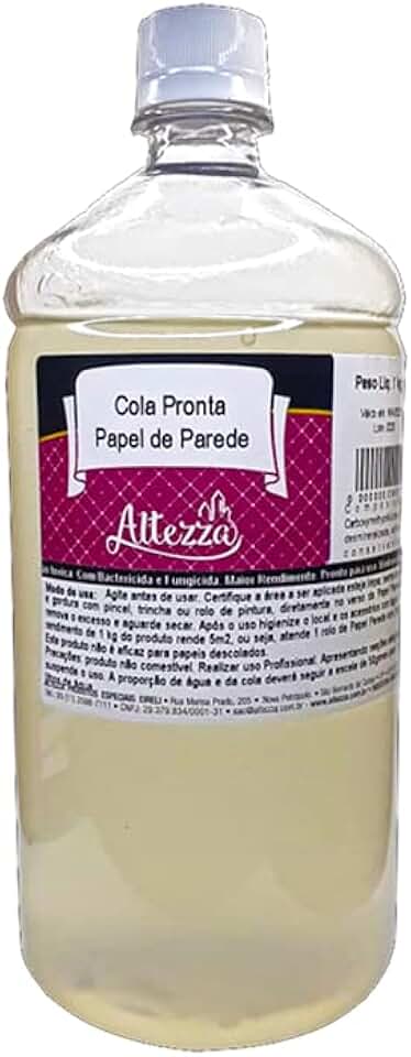 Cola Líquida Pronta Para o Uso Para Papel De Parede 1Kg + Grossa Ótimo Rendimento - Altezza