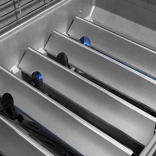 Miniatura 6 de Cmanzhi S6F032 (Paquete de 5) S6F041 (paquete de 3) Placa térmica de acero inoxidable de 16 Ga y barras aromatizantes de repuesto para Weber Genesis