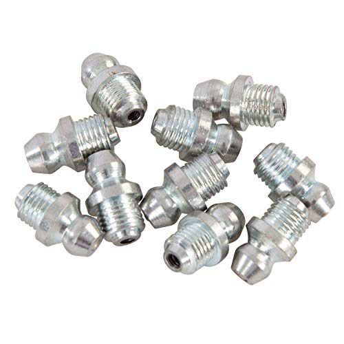 OEMTOOLS 25795 1/4 Inch Straight Drive Grease Fittings, 10-Pack