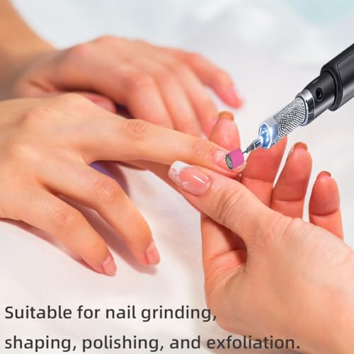 100 Pcs (180 Grit Pink)Sanding Bands Nail Drill Bit with 0.31in diameter,Nail Drill Bits Extreme Fine Grit Sanding Band,Sanding Belt Upgrade Mandrel Bits,Professional Nail Drill Bit for Acrylic Nails - Thumbnail 2