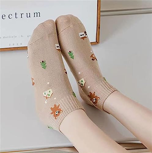 UAngLI Summer Socks for Girls, 10-pair Socks for Girls Summer Thin Cotton, Pure Cotton Socks for Girls, Boat Socks3