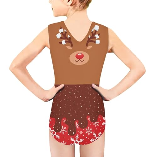 Image of INSTANTARTS Gymnastics Leotards Girl Dinosaur Dancewear Activewear Quick Dry