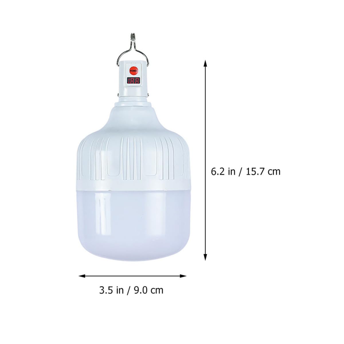 SHERCHPRY Lampe de Camping LED Rechargeable USB 100W Lampe de Secours Étanche à Intensité Variable Portable pour Randonnée Camping et Utilisation Extérieure