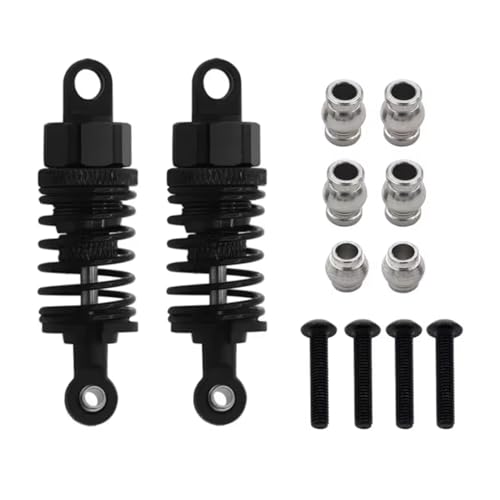 RC�J�[�I�C���V���b�N�A�u�\�[�o�[ For Tamiya For TT01 For TT02 1/10 RC�J�[�A�b�v�O���[�h�p�[�c�A�N�Z�T���[���^���V���b�N�A�u�\�[�o�[�I�C���_���p�[�Z�b�g(Black,2pcs)