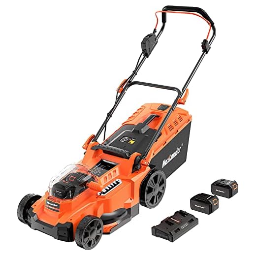MAXLANDER 40V Cordless Lawn Mower 15 inch Brushless Motor 4.0AH Battery and Charger Included 6 Position Height