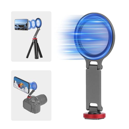 BRDRC Cold Shoe Phone Mount Holder, Tripod Mount for iPhone Magsafe Magnetic Hot Shoe Camera Adapter with 1/4" Screw Hole for DJI Ronin Samsung Canon Nikon DSLR Photography Accessories