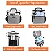 Double Deck Large Lunch Box, Insulated Heavy Duty Lunch Bag Waterproof Leakproof Durable Cooler Bag for Men Women Adults Work Picnic Camping Daytrip,16L,Grey, GLENKEY