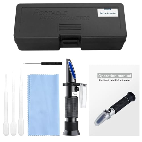 Allmeter ALLALL015 Brix Refractometer With Atc Dual Scale Specific Gravity 1.000-1.130 And Brix 0-32% Digital Handheld Homebrewing Tool thumb #7
