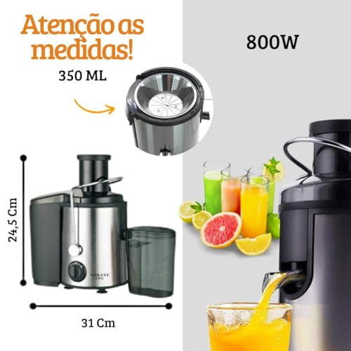 Centrifuga de Alimentos 110V 800W Sucos Cozinha Sokany