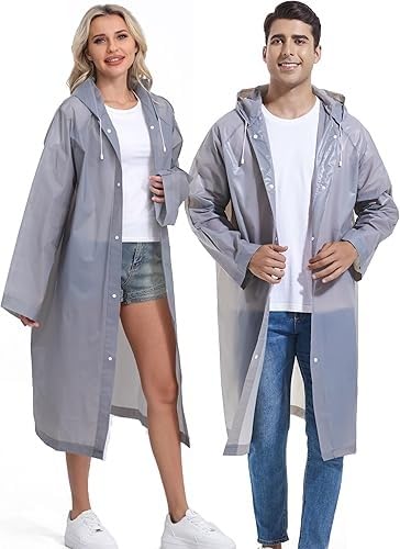 cotson ;lasting wear in every pair EVA Waterproof Raincoat Set for Men & Women with Hood | Lightweight Portable Rain Jacket (Pack of 2)-picture-38