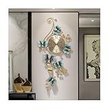 Quxxuol 時計 3D リビングルーム装飾 イチョウ葉/孔雀スイング時計 デジタルメタルダイヤル サイレントムーブメント 電池式 自宅 オフィス キッチン 寝室 ホテルに最適 (タイプC)