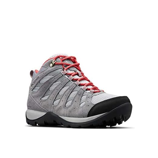 Columbia Women's Redmond V2 Mid Waterproof, Steam/Daredevil, 8