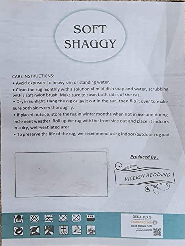 SHAGGY Rug Rugs Living Room Large Soft Touch 5cm Thick Pile Modern Bedroom Living Room Area Rugs Non Shed (Light Beige Mink, 120cm x 170cm (4ft x 6ft))