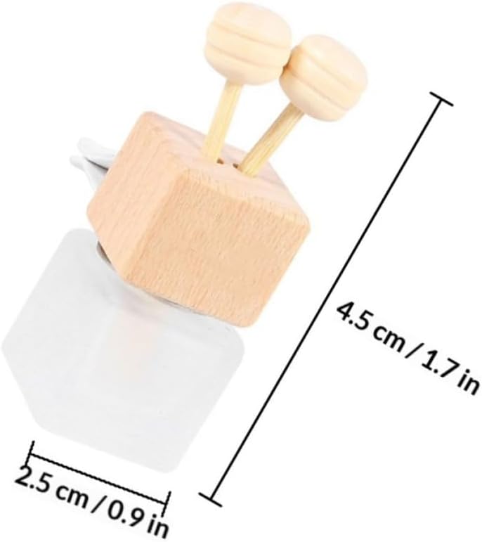 SOLUSTRE Air Vent Essential Oil Diffuser and 360 Degree Rotatable Clip Design 3pcs with Wooden Lid Glass Fragrance Bottles and Fatigue Relief for Car Aromatherapy