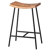 ハイスツール カウンターチェア 天然木 アッシュ 突板 × スチール モダン 北欧風 座面高61cm 組立式 AZ-HS01 (ナチュラル)